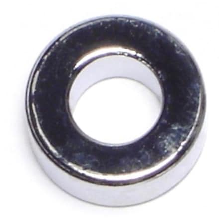 Round Spacer, Chrome Steel, 1/4 In Overall Lg, 5/16 In Inside Dia